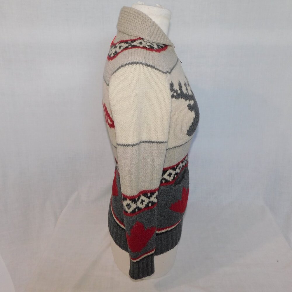 HBC 2010 Vancouver Olympics Womens S lambswool Full Zip Cardigan Sweater Canada - Picture 7 of 11